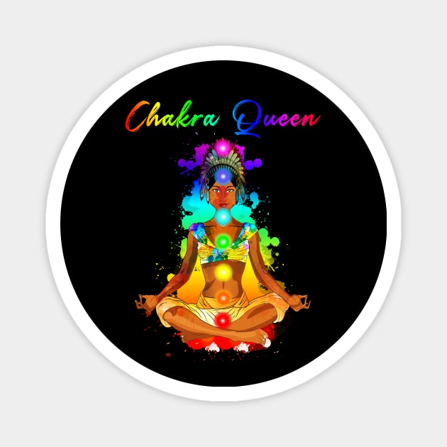 Chakra Queen Reiki Zen Meditation Spiritual Design Magnet by Chakra Shine